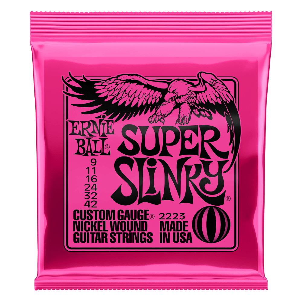 Guitar Strings Electric Ernie Ball Super Slinky Nickel Wound 09-42 E2223