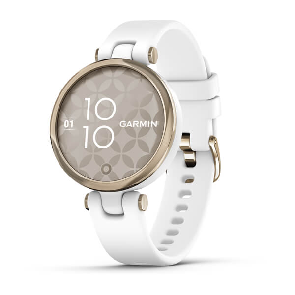 Garmin Smartwatch Lily™ Sports Cream Gold Bezel with White Case and Silicone Band