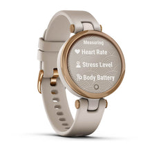 Load image into Gallery viewer, Garmin Smartwatch Lily™ Sports Rose Gold Bezel with Light Sand Case and Silicone Band
