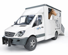 Load image into Gallery viewer, Bruder MB Sprinter Animal Transporter incl 1 Horse 1:16 - 24002533
