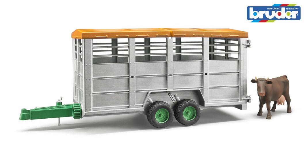 Bruder Livestock Trailer with 1 cow 1:16 - 24002227