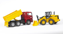 Load image into Gallery viewer, Bruder MAN TGA Construction Truck w/Articulated Road Loader 1:16 - 24002752
