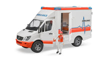 Load image into Gallery viewer, Bruder MB Sprinter Ambulance with driver 1:16 - 24002536
