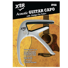 Load image into Gallery viewer, Guitar Capo Acoustic XTR - Trigger Style With Bridge Pin Puller GPX55
